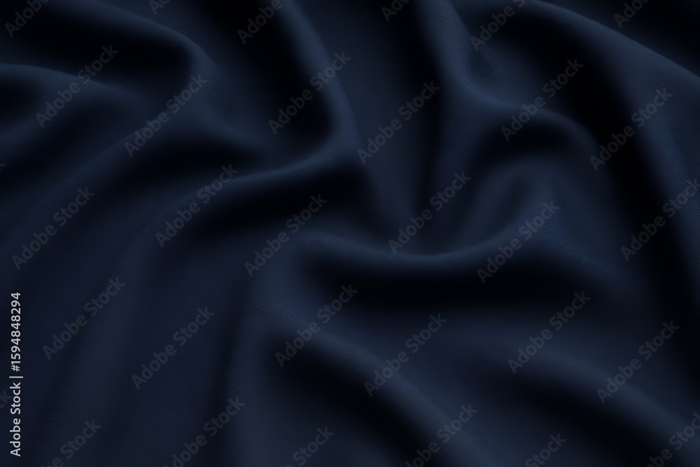 Fototapeta premium Black Wrinkled Cloth Texture with Directional Light