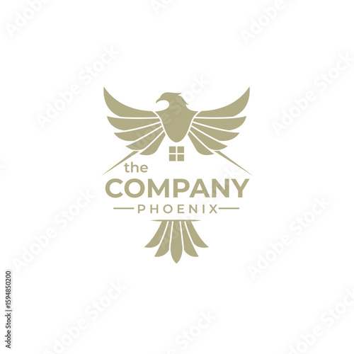 Minimalist Phoenix Bird Logo Design for Business Identity
