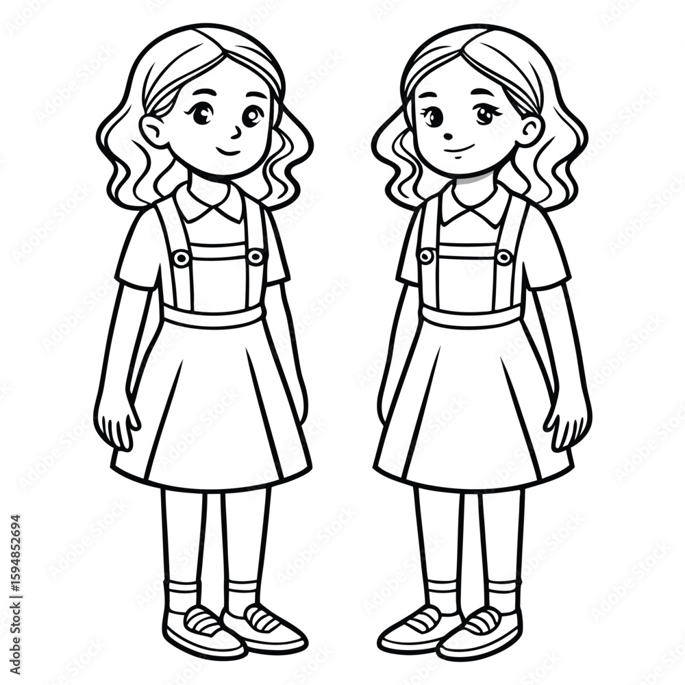 Charming hand drawn illustration isolated on white background Charming hand drawn illustration isolated on white background