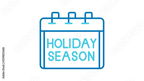 A vibrant blue calendar icon announces the holiday season against a dark backdrop, useful for reminders or seasonal event marketing and design projects.