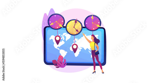 The Earth globe is displayed in a stylized rendering, emphasizing landmasses and geographical representation against a dark backdrop, perfect for educational themes.
