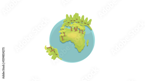 Airplane icons circling a stylized globe represent worldwide movement and logistics, useful for travel, business, or global planning themes.