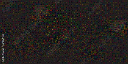 Vibrant abstract artwork depicting a mix of colorful dots against a dark background, showcasing artful patterns and creative design