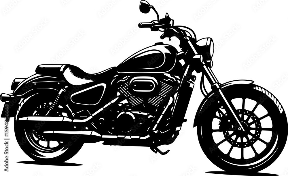 Fototapeta premium Motorcycle Bullet Bike Silhouette