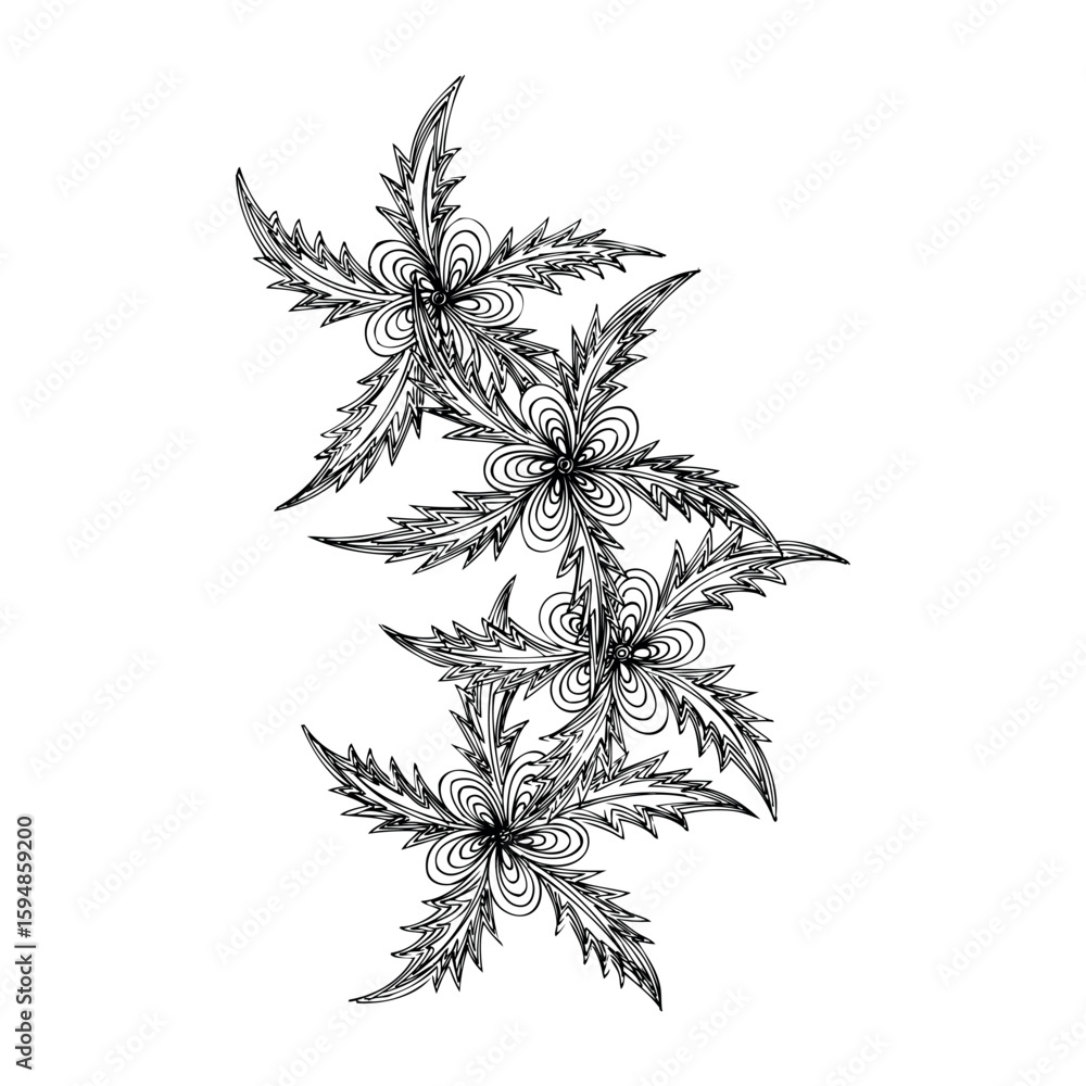 Fototapeta premium cannabis leaf isolated on white