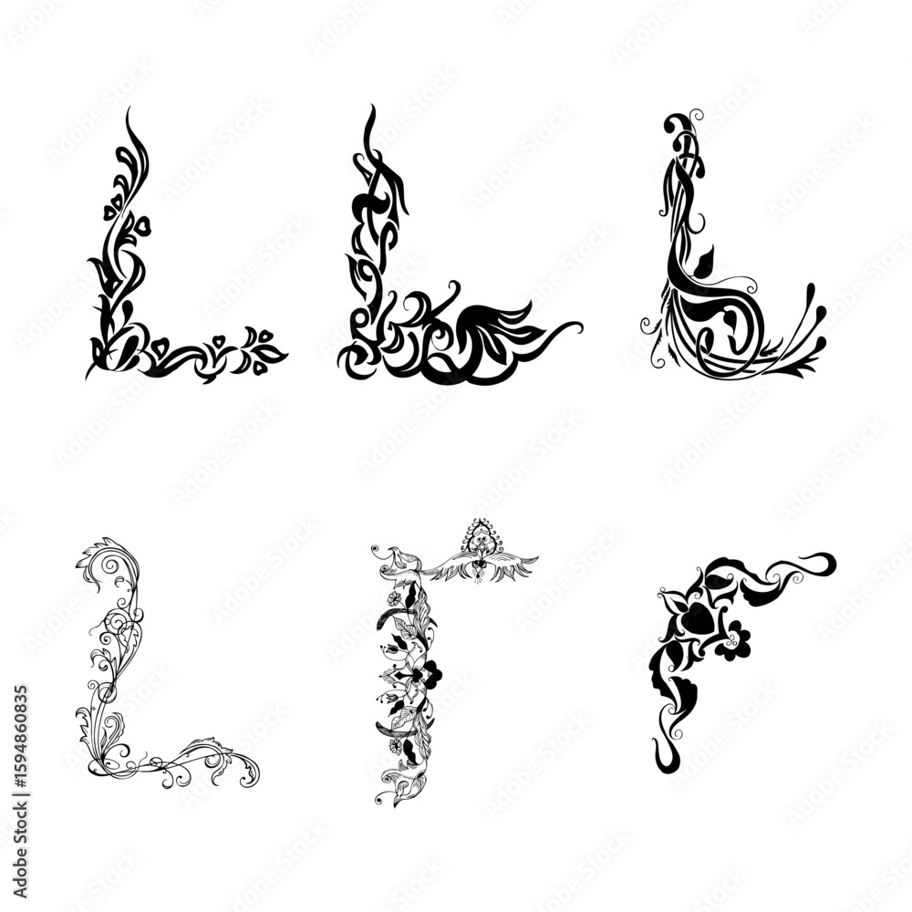 Obraz premium calligraphic design elements