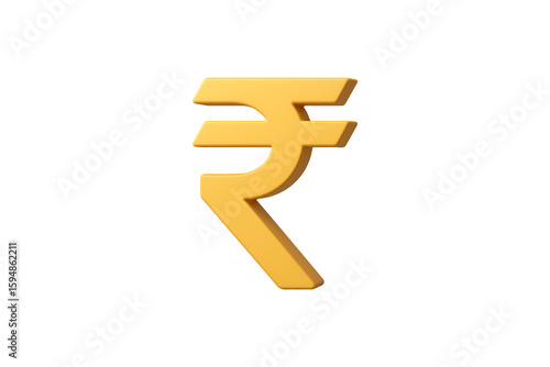 Rupee Currency Symbol Isolated on Transparent Background