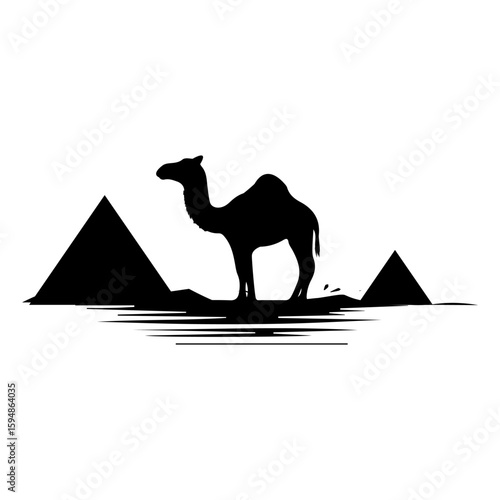 Desert camel icon vectors illustration