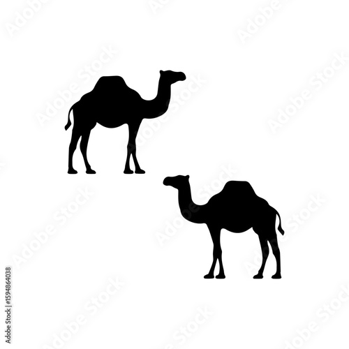 camel silhouette vector, camel icon black vector