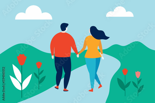 happy family in the park