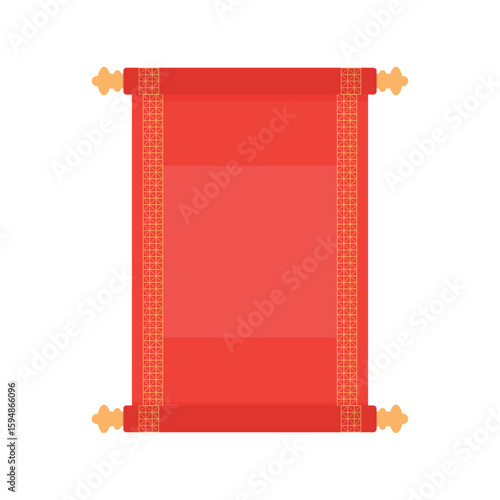 Modern parchment, scroll paper, antique letter blank in cartoon style vector illustration