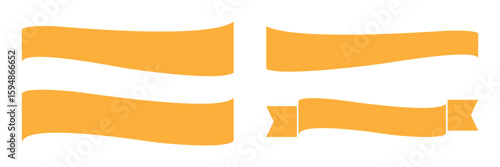 Collection of decorative banners and ribbons for creative projects and graphic design applications