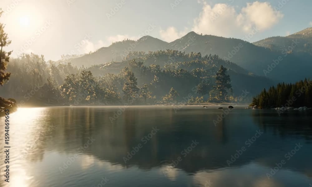 Serene Mountain Lake Sunrise Serene Mountain Lake Sunrise