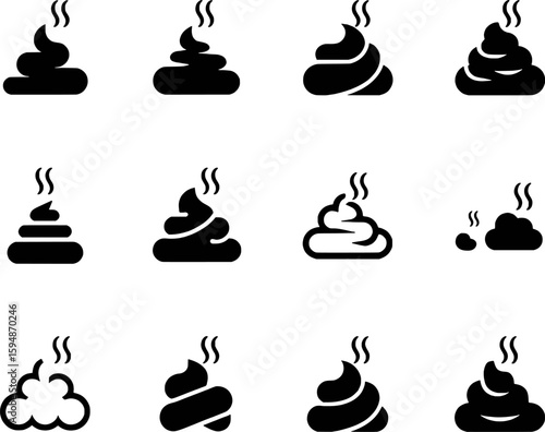Funny Poop Icon Collection