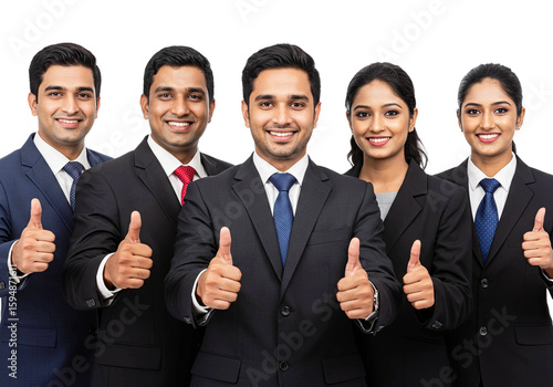 Man and Woman Business Team Giving Thumbs Up, Office Worker