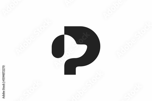 Letter P Pet Logo 