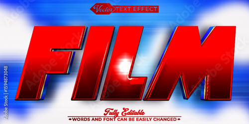  Classic Cinematic Film Production Style Vector Editable Text Effect Template