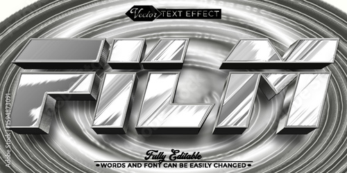  Classic Cinematic Film Production Style Vector Editable Text Effect Template