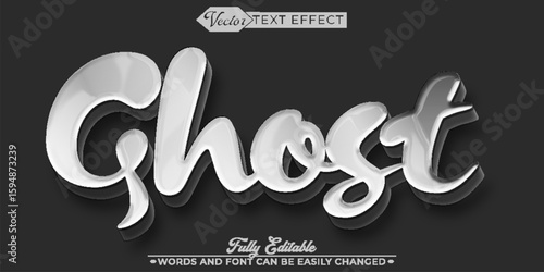  Eerie and Haunted Ghost Spirit Vector Editable Text Effect Template