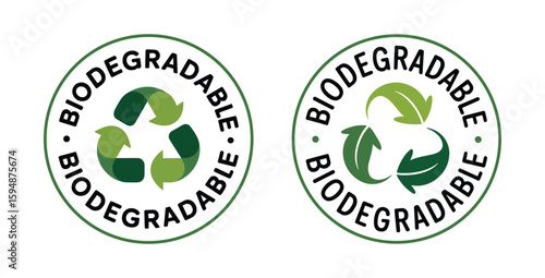 Biodegradable Recycle Green logos for Eco-Friendly Products