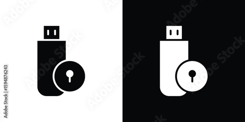 Pendrive security icon