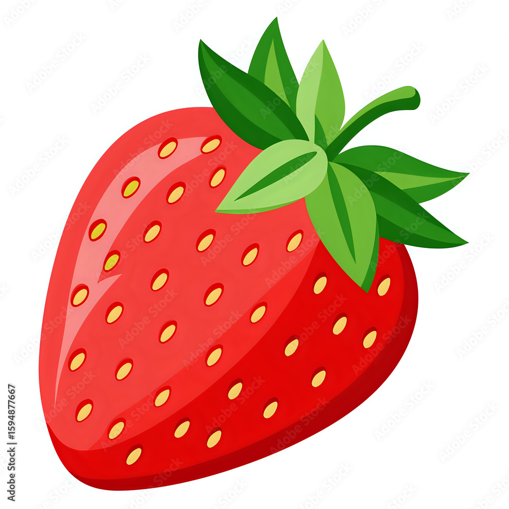 Obraz premium strawberry ,vector illustration white background