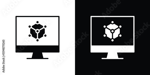 Computer simulation icon