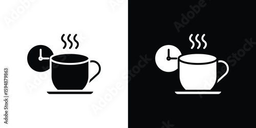 Break icon illustration in flat style. icon template color editable.