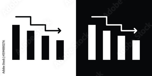 Attrition icon illustration in flat style. icon template color editable.