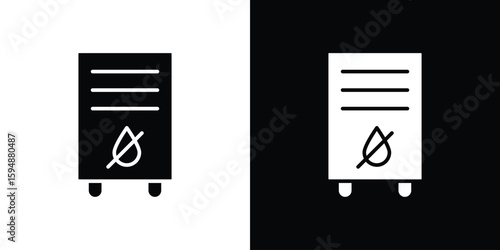 Air purifier icon illustration in flat style. icon template color editable.