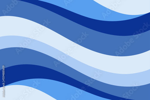 Abstract blue wave pattern with flowing lines and curves