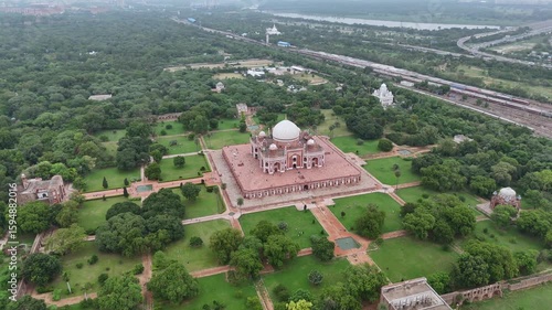 Wallpaper Mural An aerial shot of Humayun's Tomb at New Delhi in India
 Torontodigital.ca