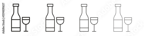 Vodka icon symbols collection. Vector EPS 10