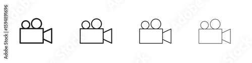 Video camera icon symbols collection. Vector EPS 10