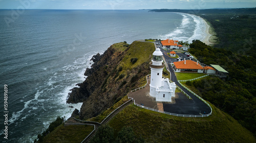 Konstfotografi Aerial shot of Byron Bay in Australia, a coastal paradise for travellers