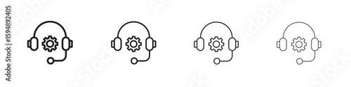 Tech support icon symbols collection. Vector EPS 10
