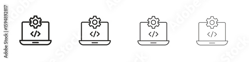 Software Engineering icon symbols collection. Vector EPS 10