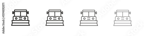Snowplow icon symbols collection. Vector EPS 10