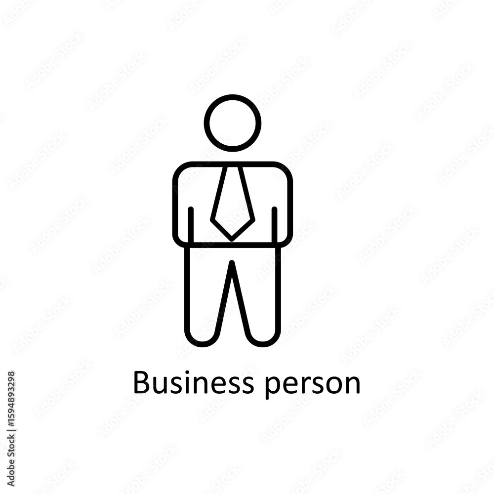 Business Person Icon in Suit with Tie Business Person Icon in Suit with Tie
