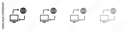 Remote Access icon symbols collection. Vector EPS 10