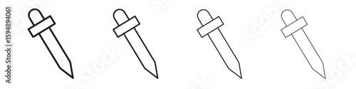 Pipette icon symbols collection. Vector EPS 10