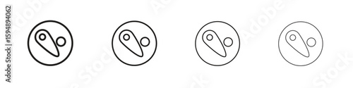Pinball icon symbols collection. Vector EPS 10