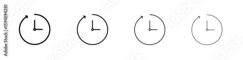 Past icon symbols collection. Vector EPS 10