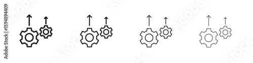 Operational excellence icon symbols collection. Vector EPS 10