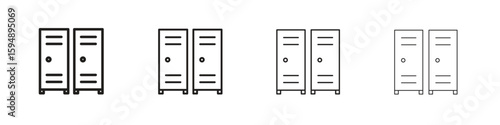 Lockers icon symbols collection. Vector EPS 10