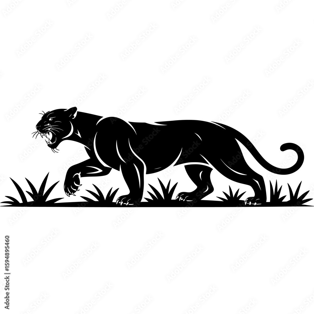 Obraz premium Abstract geometric shape silhouette isolated on white background