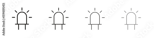 LED icon symbols collection. Vector EPS 10