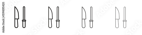 Knife sharpener icon symbols collection. Vector EPS 10