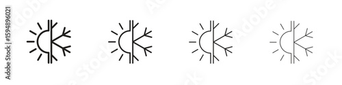 Hot and cold icon symbols collection. Vector EPS 10