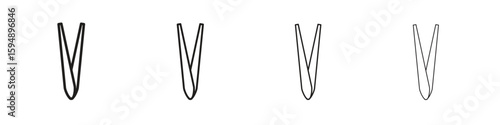 Eyebrow tweezers icon symbols collection. Vector EPS 10